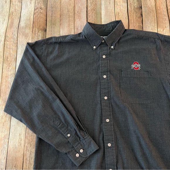 Ohio State University men’s long sleeve plaid button down shirt | size large - Picture 3 of 11